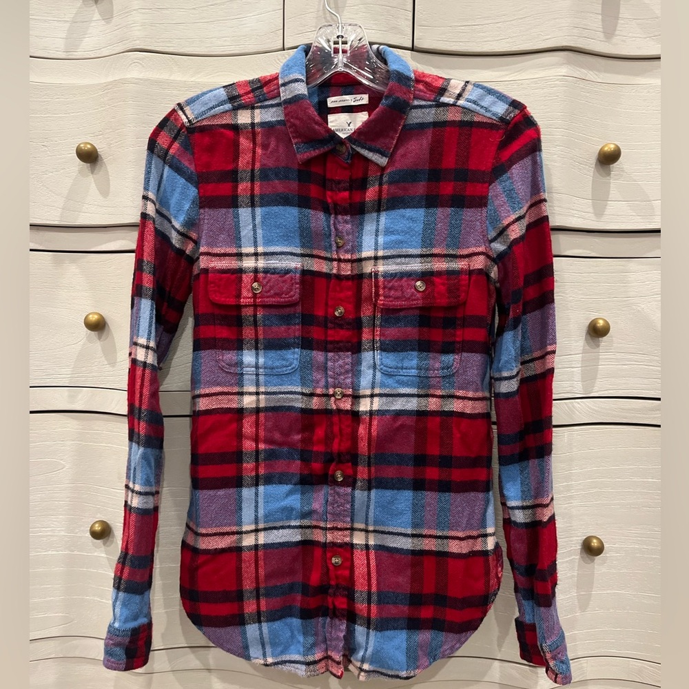 American Eagle Ahhhmazingly Soft Flannel Shirt Size XS